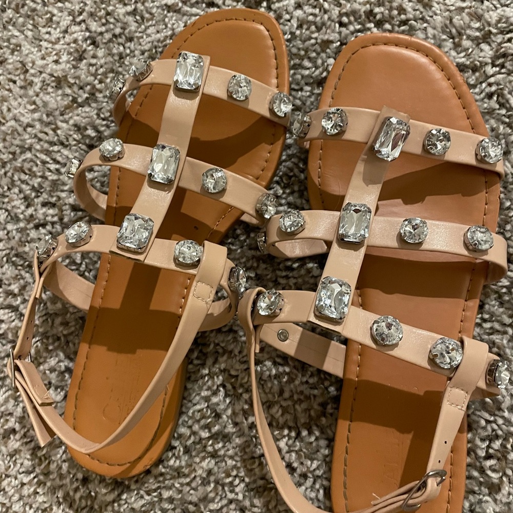 Tan, Rhinestone Sandals- bundle 4 for 20$ - Picture 5 of 5